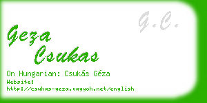 geza csukas business card